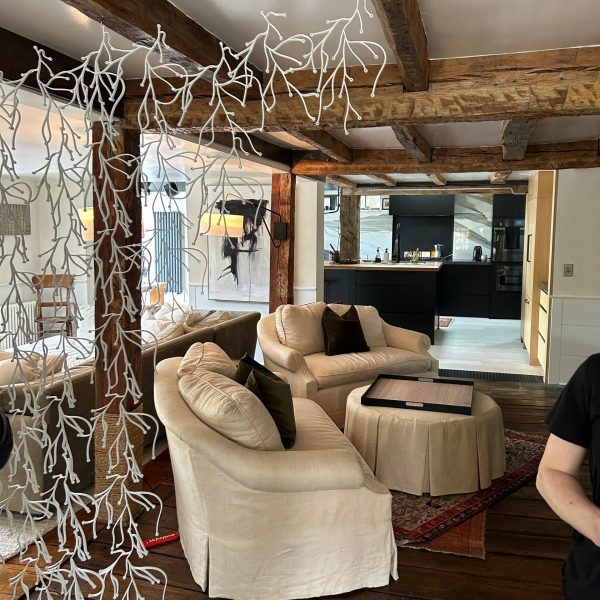 a group of people in a room