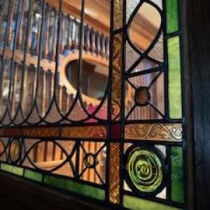 a close up of a window