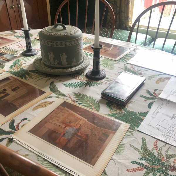 a stack of flyers on a table