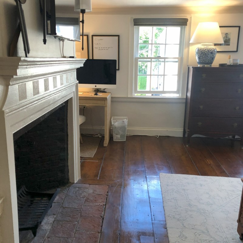 a room with a wooden floor