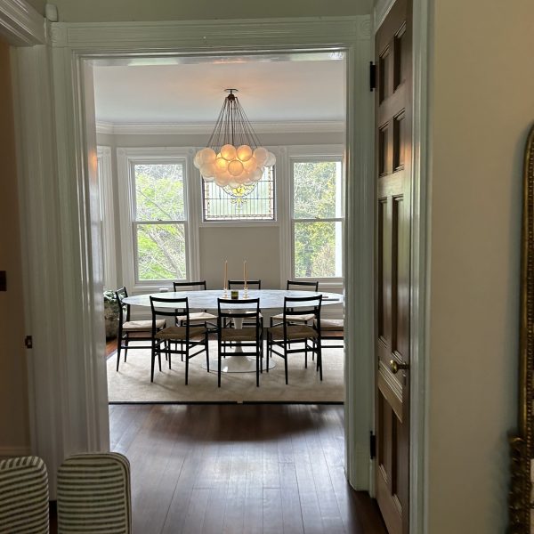 a view of a living room next to a window