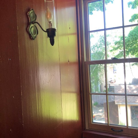 a view looking out of a window