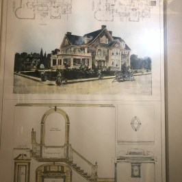 Architectural drawing of a Victorian house with floor plans and stair details.