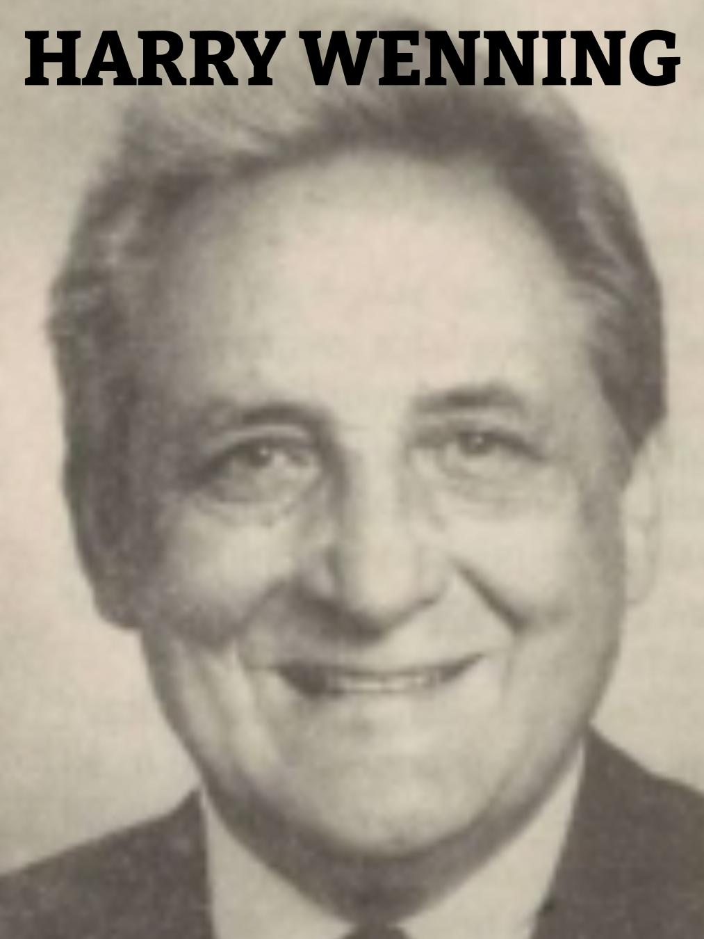 A&A Cover Harry Wenning Grayscale photo of a smiling man with short hair, text 'HARRY WENNING' above.